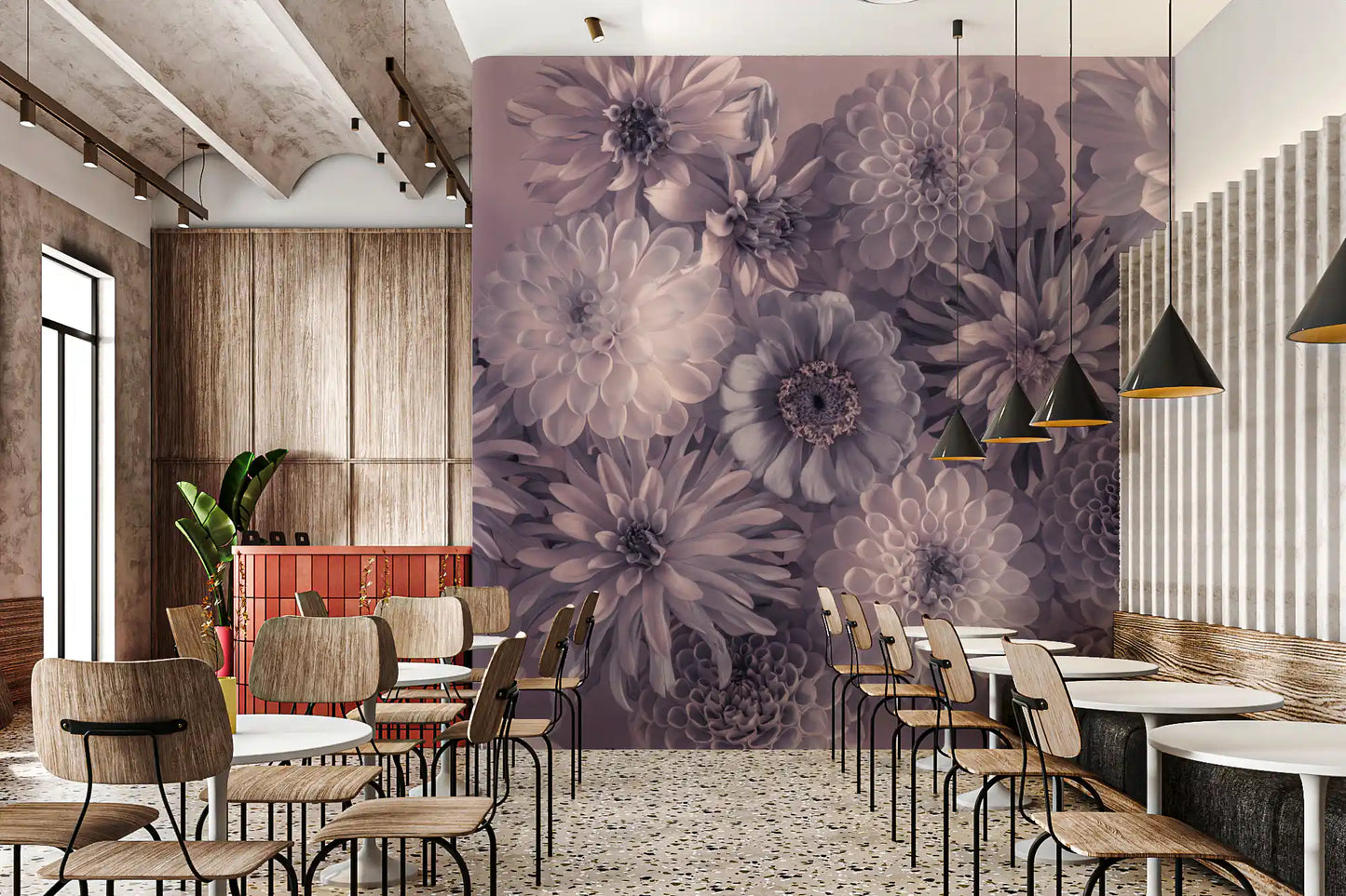 Wandbild Rauchiger Lavendel Botanischer Blumenstrauß