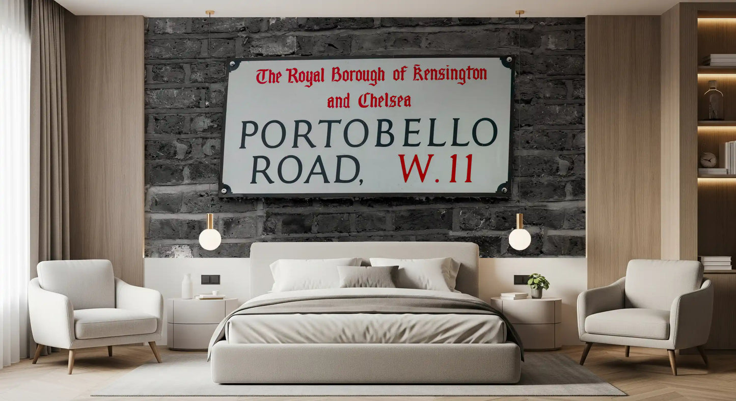 Wandbild Backsteinmauer im West-London-Bezirk