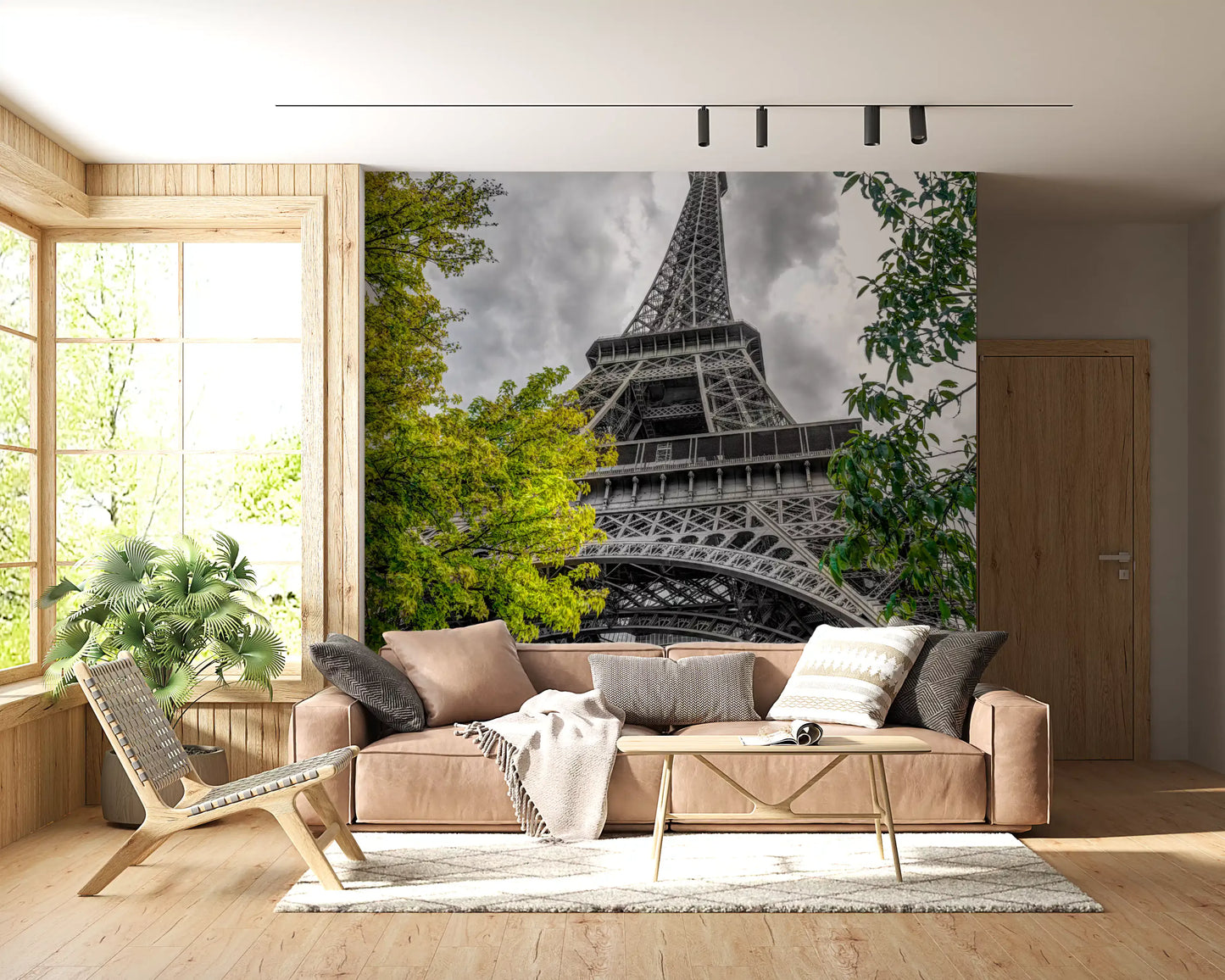 Wandbild mit Pariser Himmelsperspektive