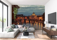 Wandbild Sonnenuntergang über der Petersbasilika