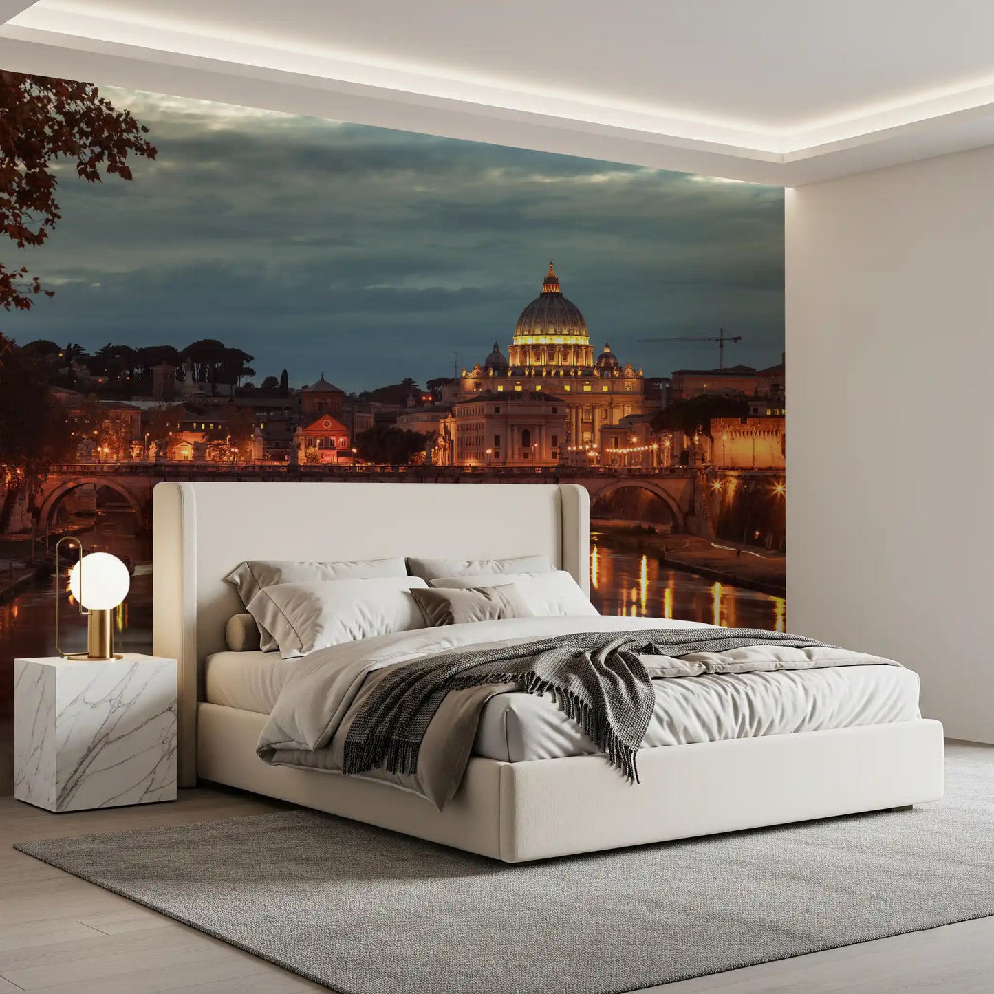 Wandbild Sonnenuntergang über der Petersbasilika