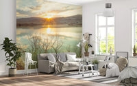 Wandbild Sonnenuntergangsreflexionen über ruhigem See