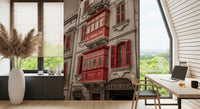 Wandbild Rote Maltesische Balkone von Vittoriosa