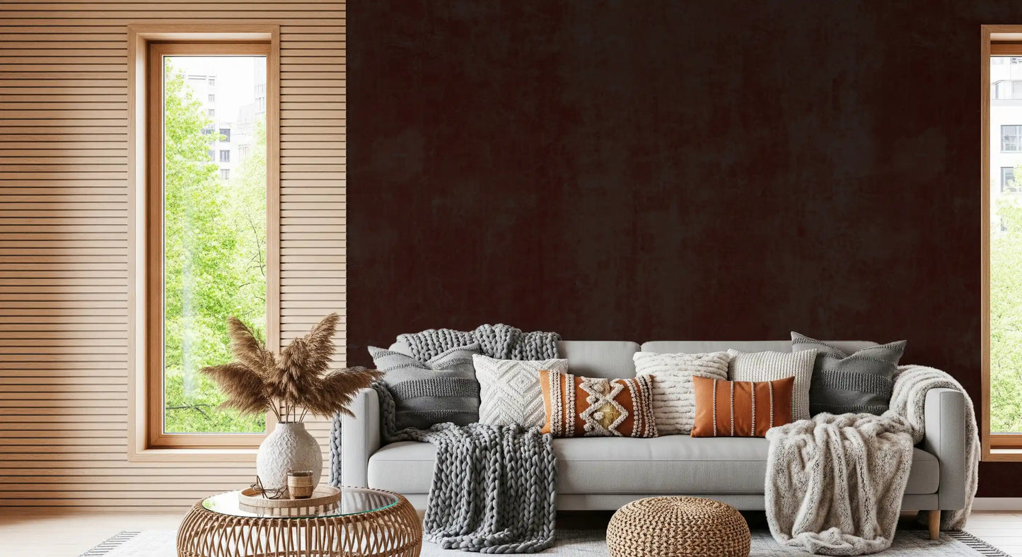 Wandbild mit tiefrotem und dunkelgrauem Grunge-Strukturmuster