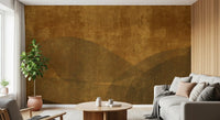 Wandbild mit erdigen toskanischen Hängen und strukturierter Kunst