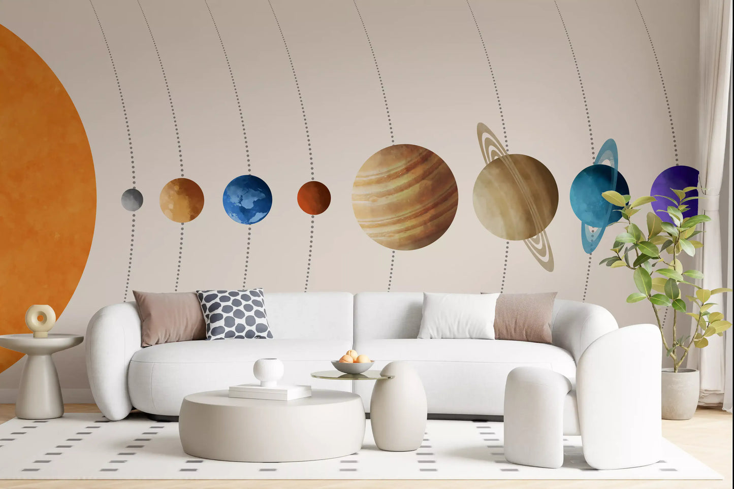 Planetparade Vægmaleri