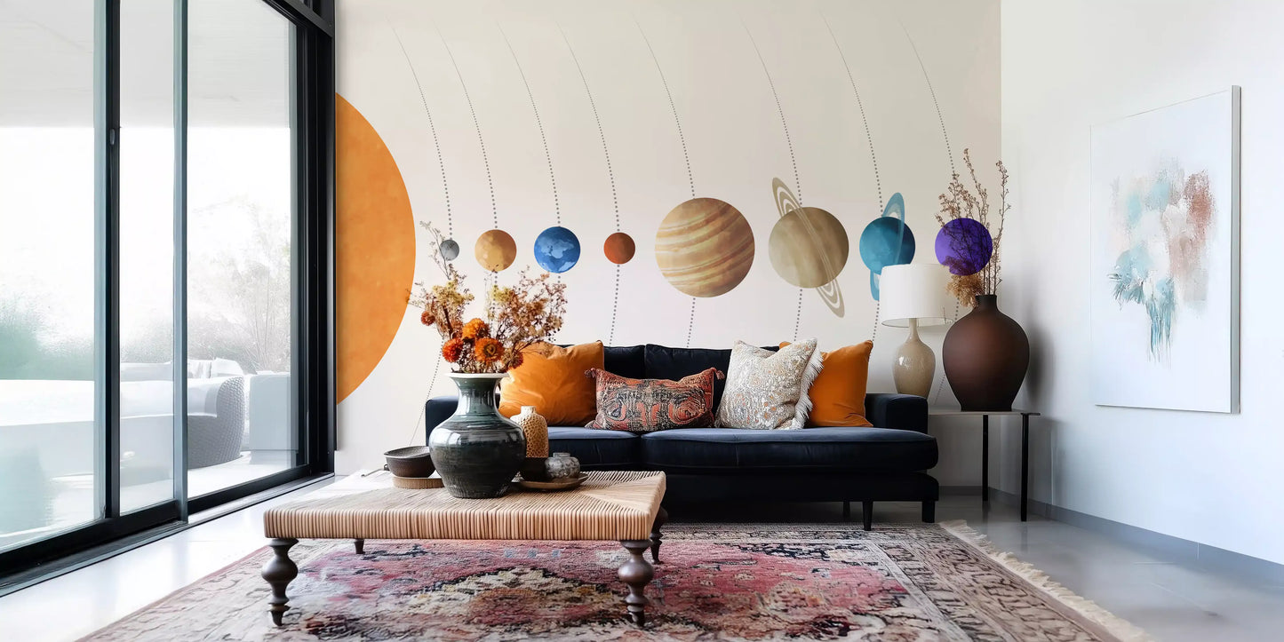 Planetparade Vægmaleri