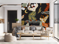 Murale da parete Ritmi Boho Terrosi sotto Sole e Luna