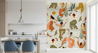 Matisse Inspired Rhythm and Botanical Dance Wall Mural