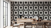 Tapeten mit ineinandergreifender monochromatischer Geometrie