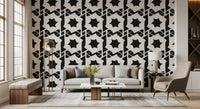 Tapeten mit ineinandergreifender monochromatischer Geometrie