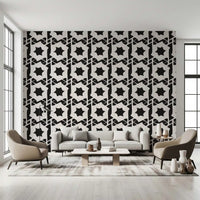 Tapeten mit ineinandergreifender monochromatischer Geometrie