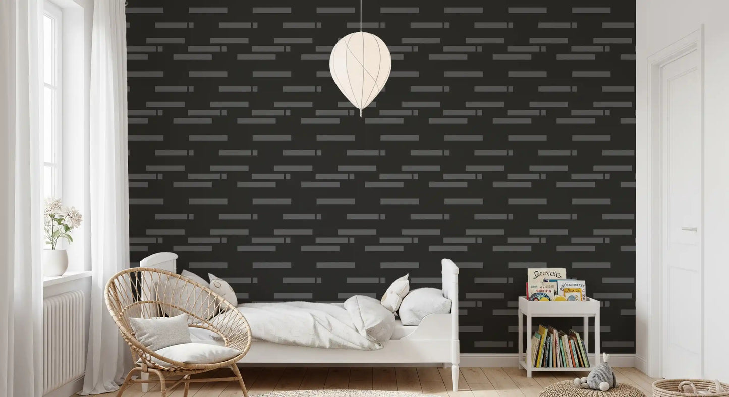 Abstrakte urbane minimalistische Graustufen-Ziegel-Tapete