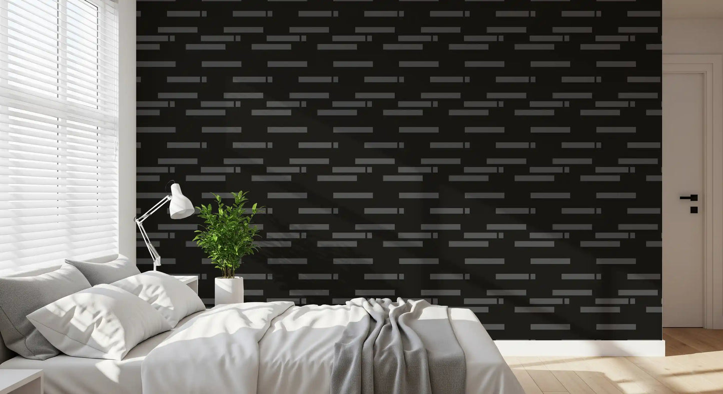 Abstrakte urbane minimalistische Graustufen-Ziegel-Tapete