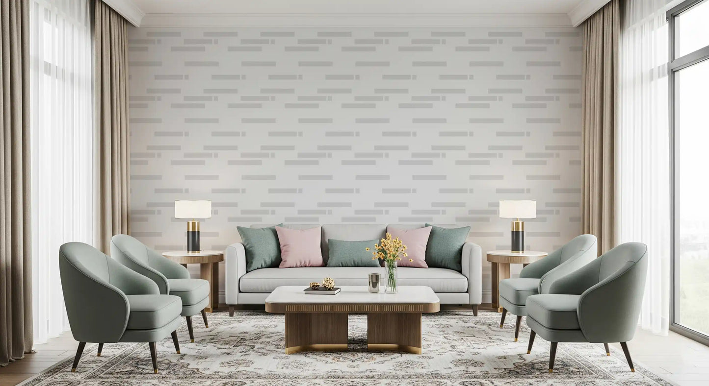 Scandi Neutral Streifenblock Tapete