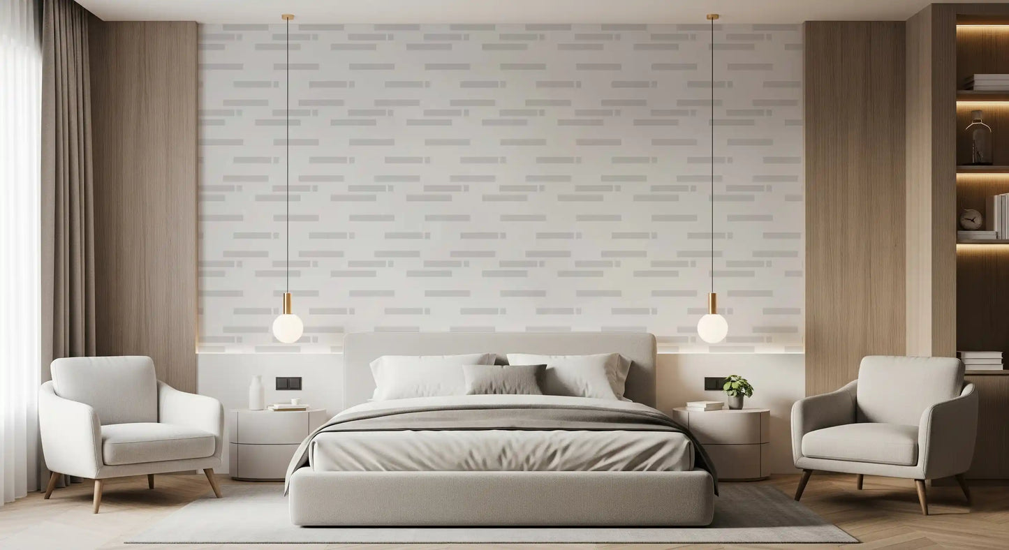Scandi Neutral Streifenblock Tapete