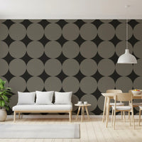 Symmetrische Mid-Century Bögen und Sterne Tapete