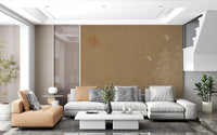 Minimalistisches Wandbild mit orientalischer Sonne und Kiefern
