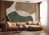 Fresque murale Cercles organiques du milieu du siècle moderne
