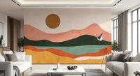 Murale da parete Dune di Terracotta e Sole Dorato