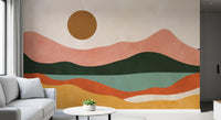 Murale da parete Dune di Terracotta e Sole Dorato