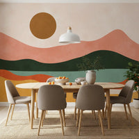 Murale da parete Dune di Terracotta e Sole Dorato