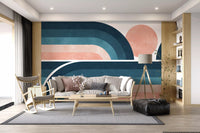 Fresque Murale Arcs Horizon Nostalgique