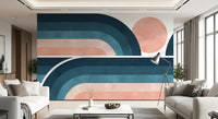 Fresque Murale Arcs Horizon Nostalgique