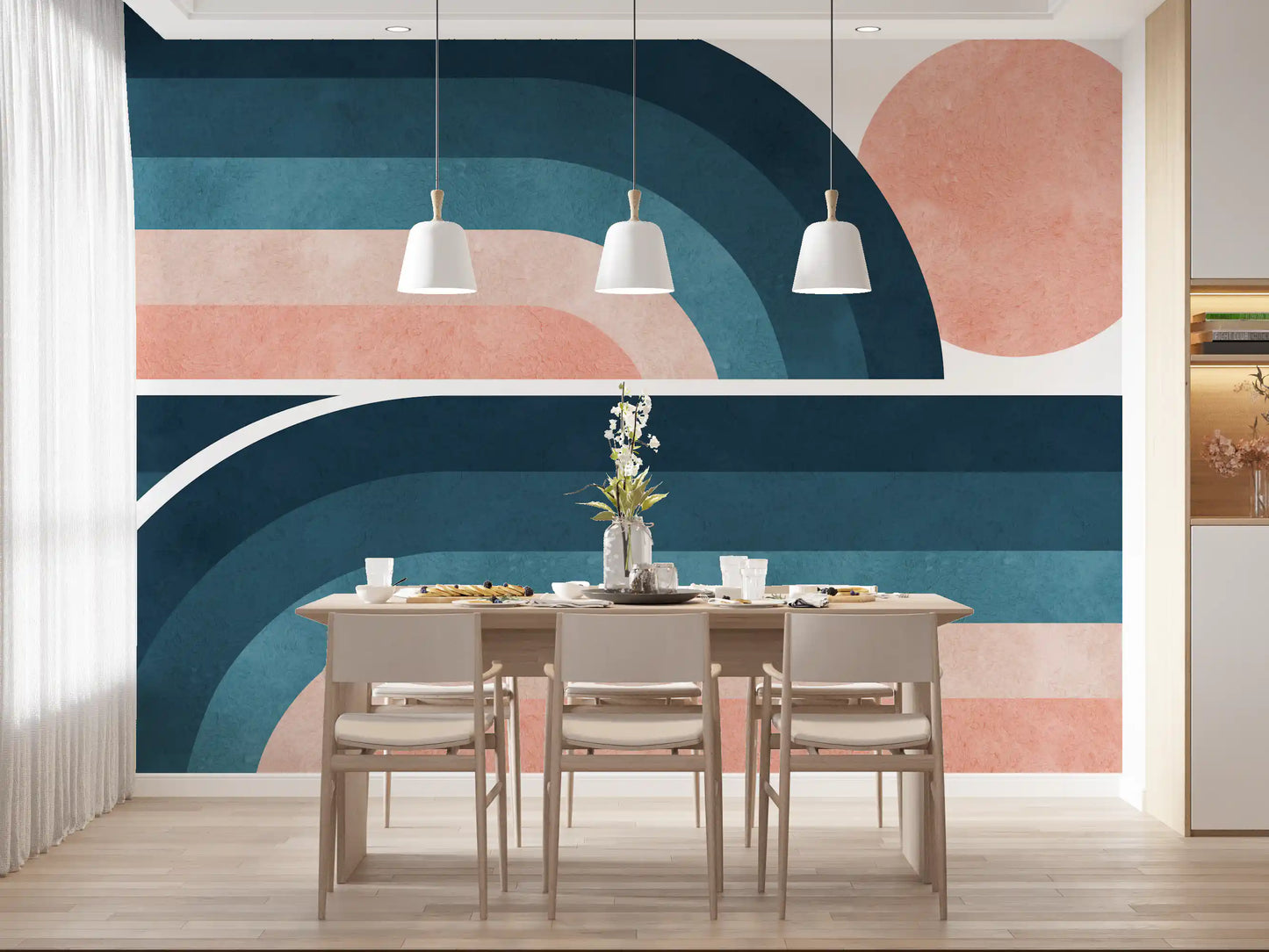 Fresque Murale Arcs Horizon Nostalgique
