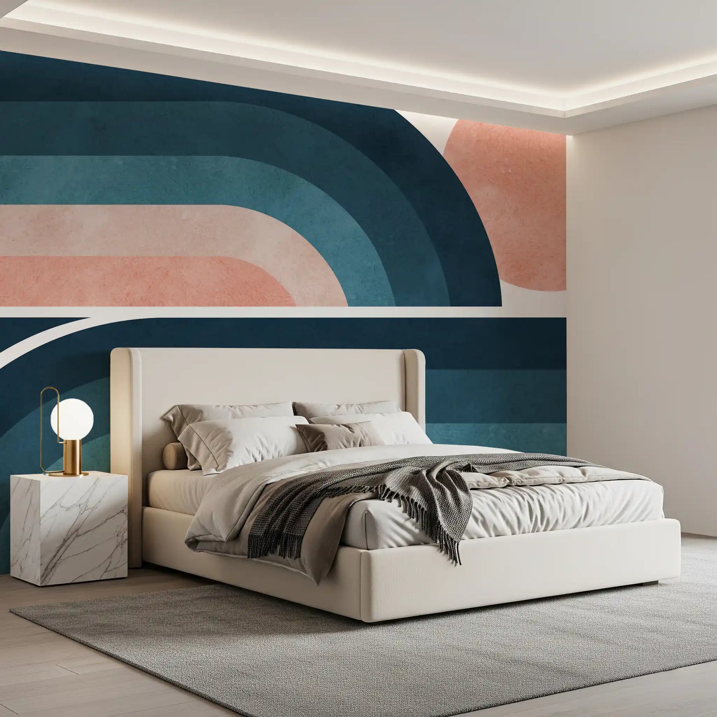 Fresque Murale Arcs Horizon Nostalgique