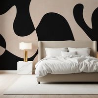Murale da parete minimalista a fluidità biomorfica
