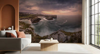 Murale da parete panoramico Scogliere costiere al tramonto