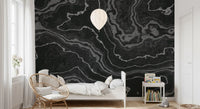 Papier peint panoramique motif pierre stratifiée Agate de minuit