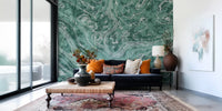 Murale da parete Fluid Earthy Sage e Forest Waves
