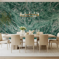 Murale da parete Fluid Earthy Sage e Forest Waves