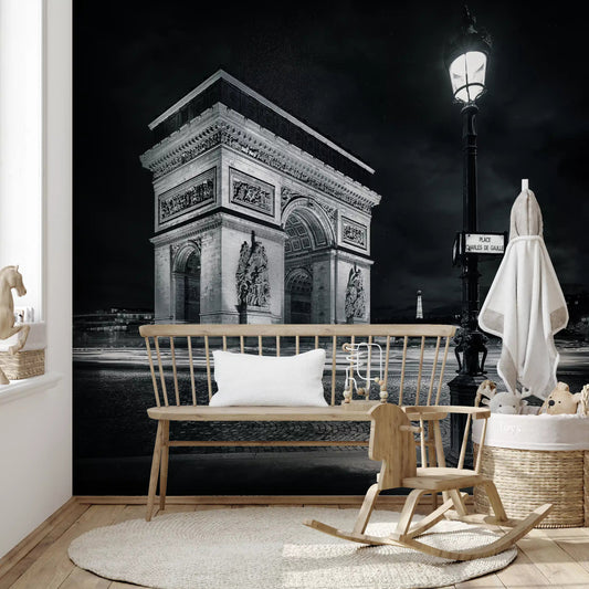 Midnight light trails calm a Nursery , monochrome wall mural GD11039
