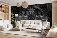 Vægmaleri med gotiske hvælvinger fra katedralens loft