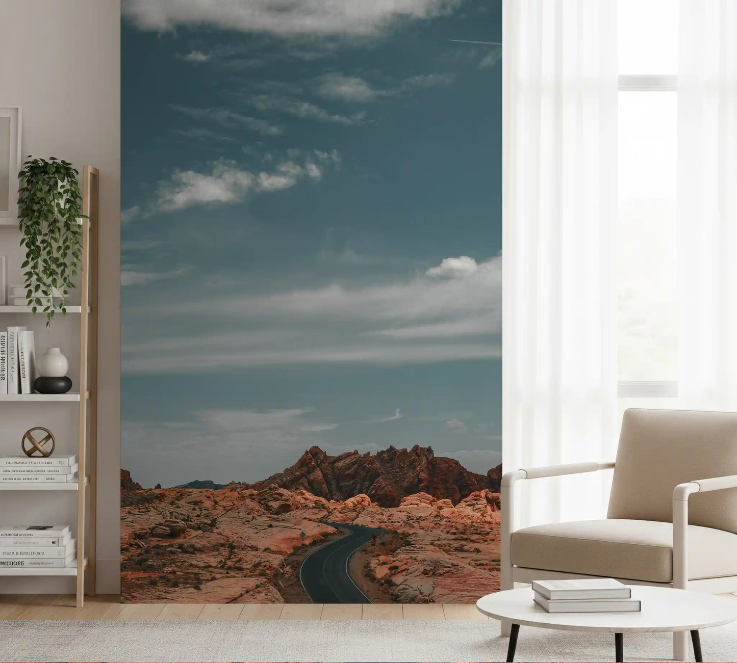Wandbild Winding Desert Highway
