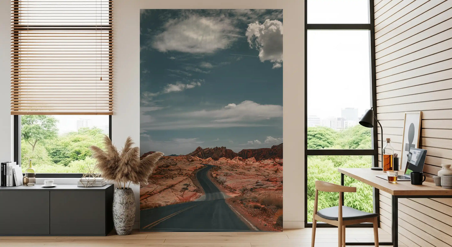 Wandbild Winding Desert Highway