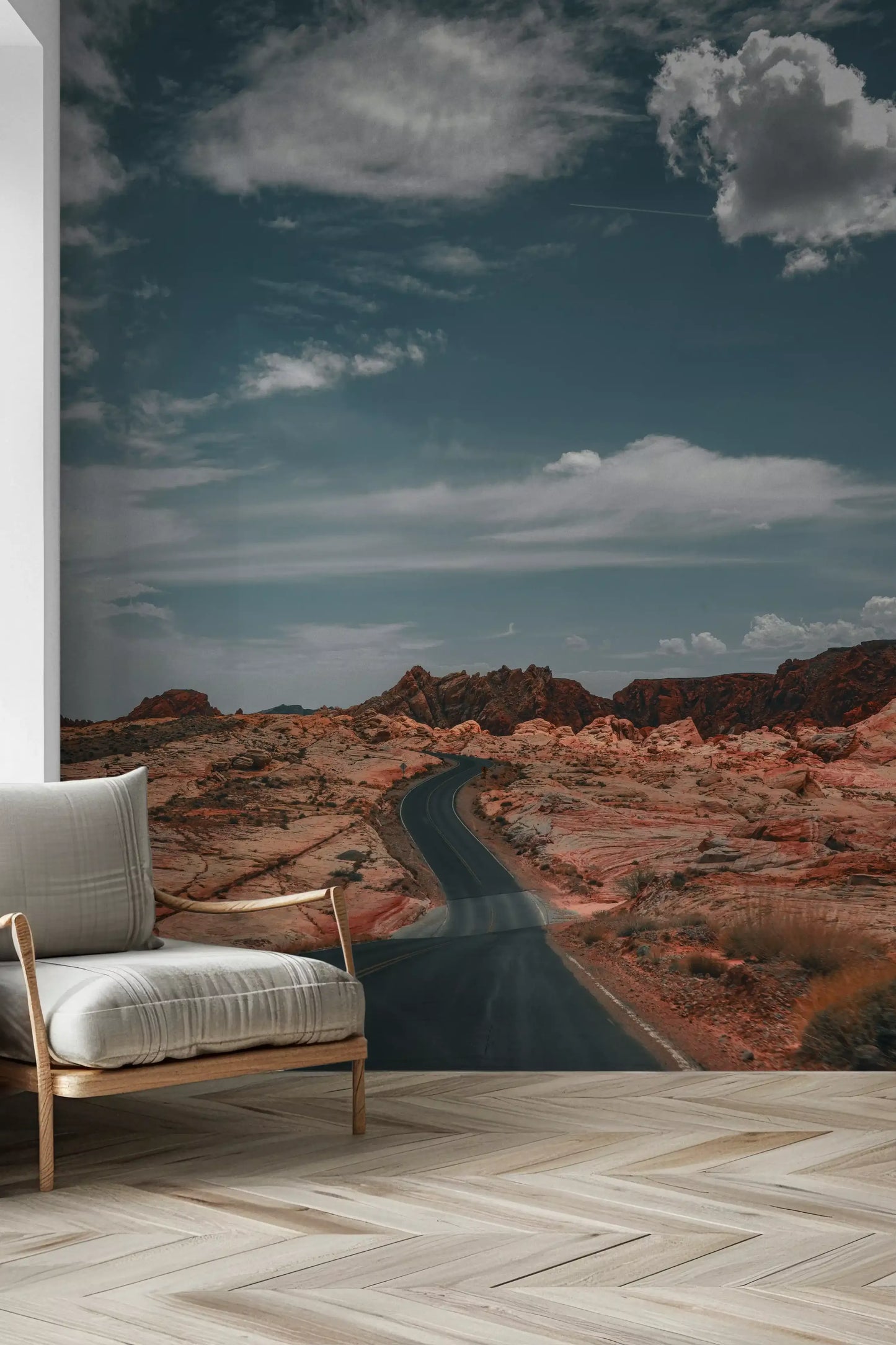 Wandbild Winding Desert Highway