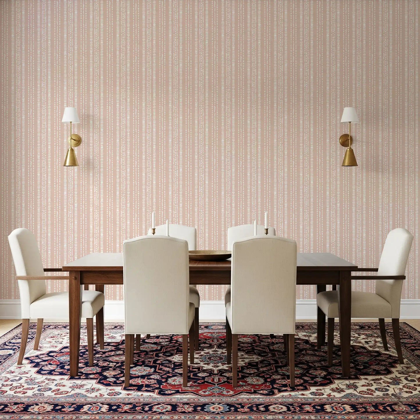 Minimalist Painted Vertical Stripe Wallpaper⁠