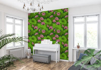 Papier peint Étang de lotus zen avec libellules