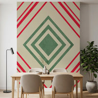 Linhas geométricas em forma de diamante Wall Mural