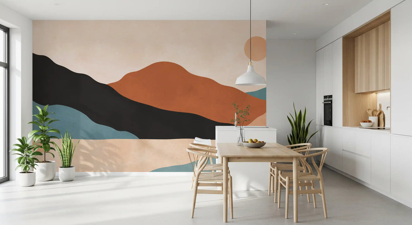 Minimalistisches Wandbild mit Wüstenberg-Panorama