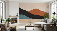 Minimalistisches Wandbild mit Wüstenberg-Panorama