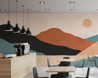Minimalistisches Wandbild mit Wüstenberg-Panorama
