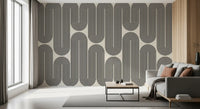 Monochromatische geometrische Wellen Wandbild