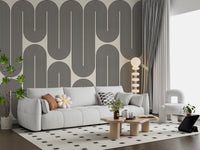 Monochromatische geometrische Wellen Wandbild