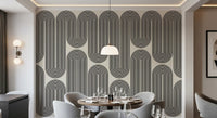 Monochromatische geometrische Wellen Wandbild