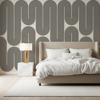 Monochromatische geometrische Wellen Wandbild